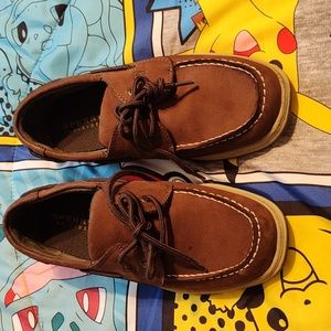 Sperry Top Sider Boat Shoes Big Boys Sz 4 M Loafers Brown Leather Dress